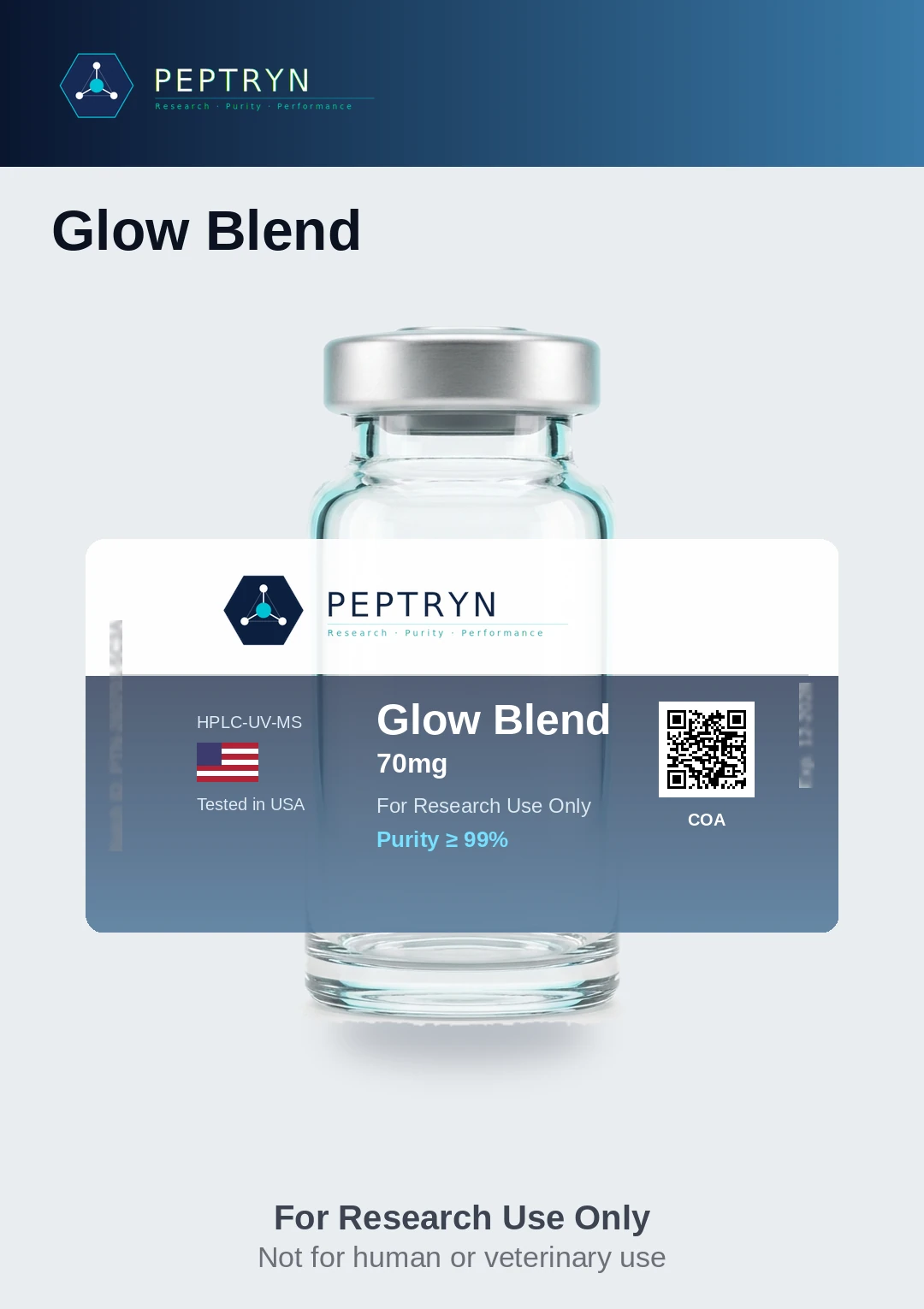 Glow Blend: 70 mg (GHK-Cu / BPC-157 / TB-500)